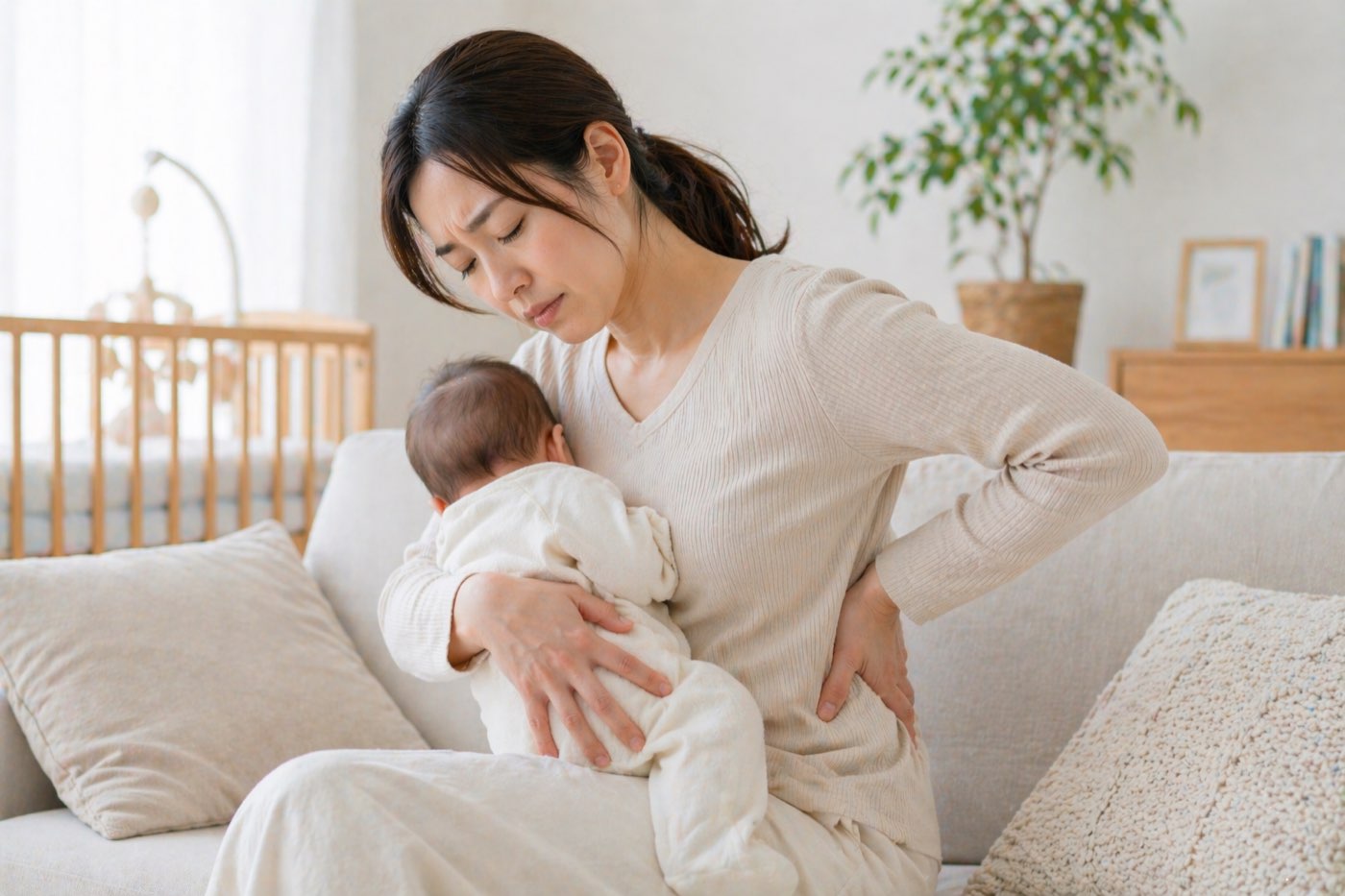 産後の不調を抱える女性 - 今西健はり・灸院(大阪府八尾市)