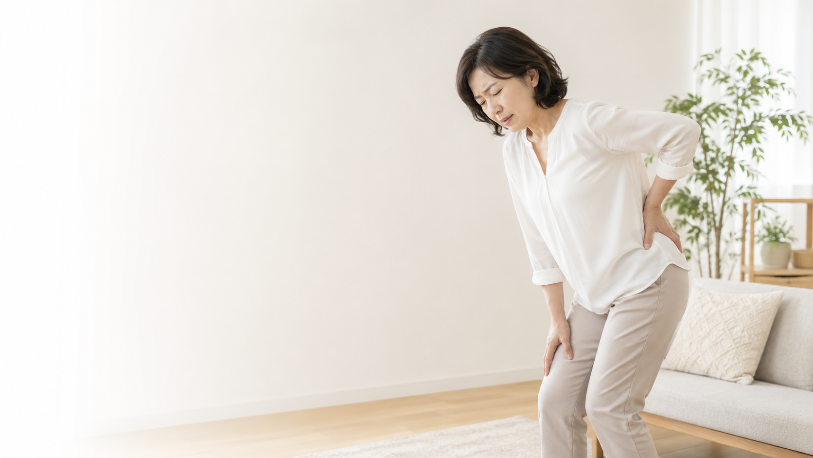 坐骨神経痛でお尻から足にかけて痛みやしびれを感じる方のイメージ - 今西健はり・灸院(大阪府八尾市)